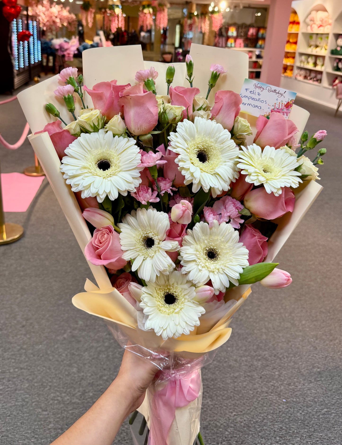 Among Gerberas and Roses