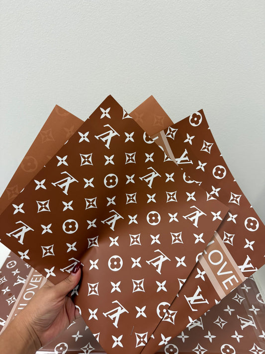Brown Designer Wrapping Paper