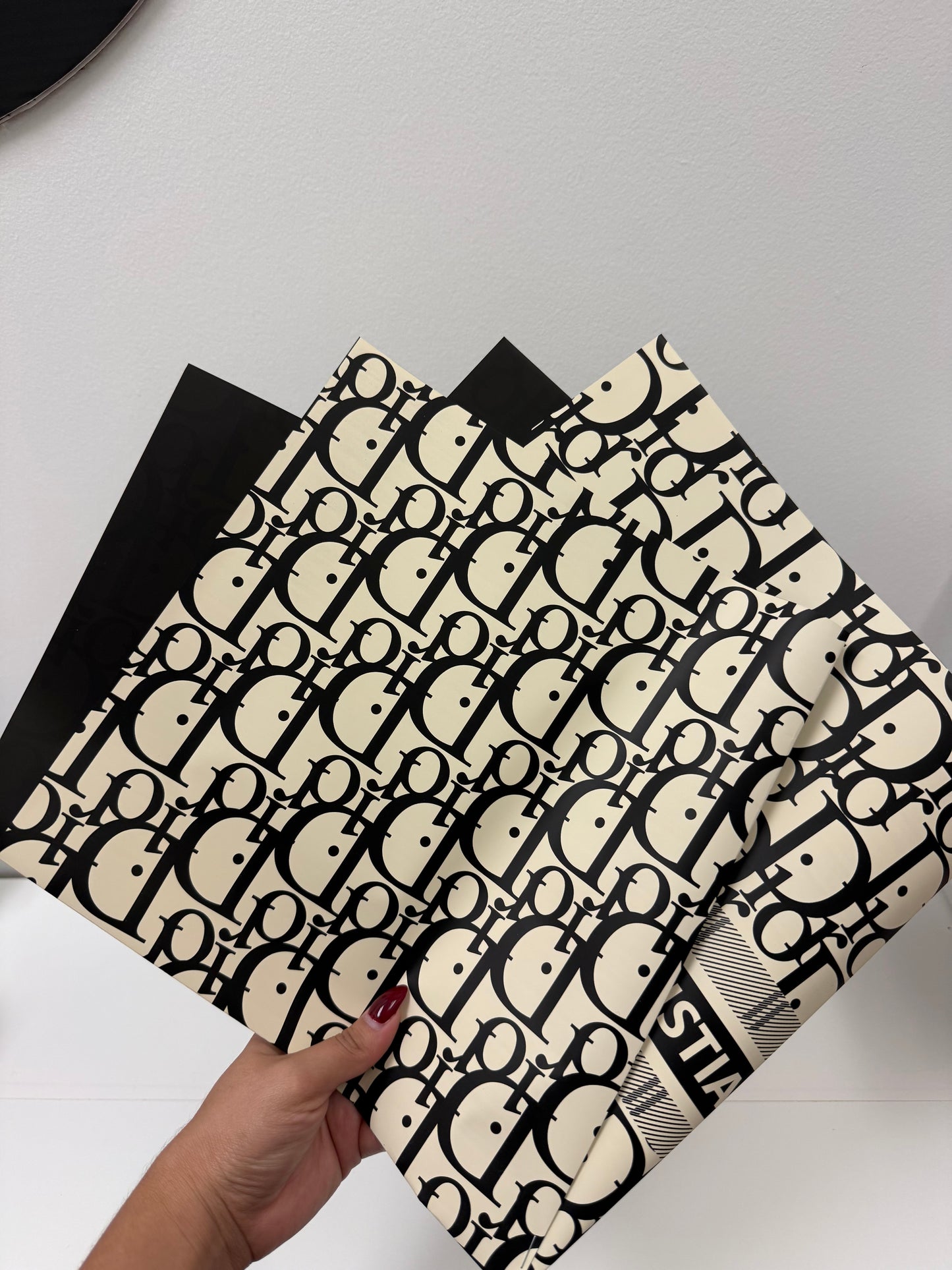 Black Designer Wrapping Paper